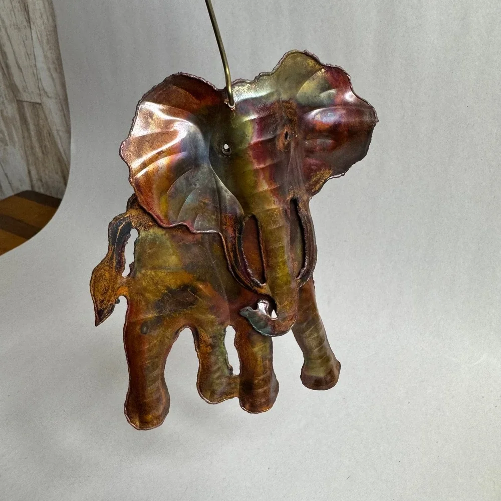 Handcrafted Metal Elephant Ornament Carnival Suncatcher Garden‎ Decor